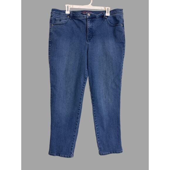 Gloria Vanderbilt Amanda Blue Jeans Women's Size 16W Average - Picture 1 of 9
